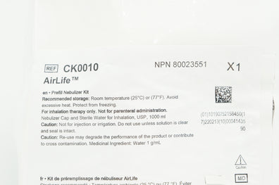 Vyaire CK0010 AirLife Prefill Nebulizer Kit